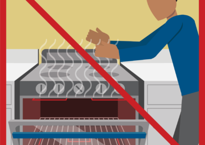 Do not use your stove to heat your home.